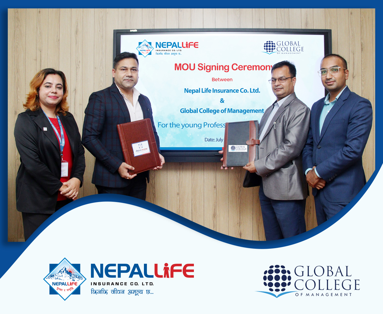 नेपाल लाइफ र ग्लोबल कलेजबीच सम्झौता