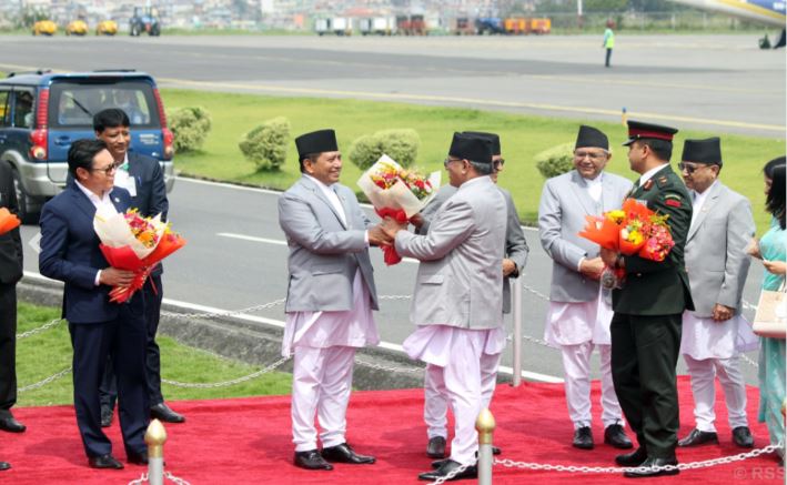 चीनको औपचारिक भ्रमण पूरा गरी प्रधानमन्त्री प्रचण्ड स्वदेश फिर्ता