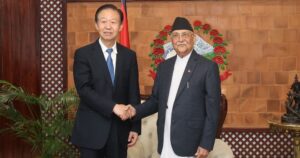 चिनियाँ प्रतिनिधिमण्डलद्वारा प्रधानमन्त्री केपी शर्मा ओलीसँग भेटवार्ता, द्विपक्षीय सम्बन्ध सुदृढ बनाउन छलफल