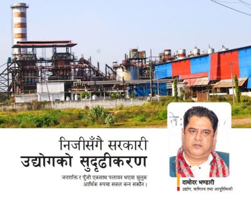 निजीसँगै सरकारी उद्योगको सुदृढीण