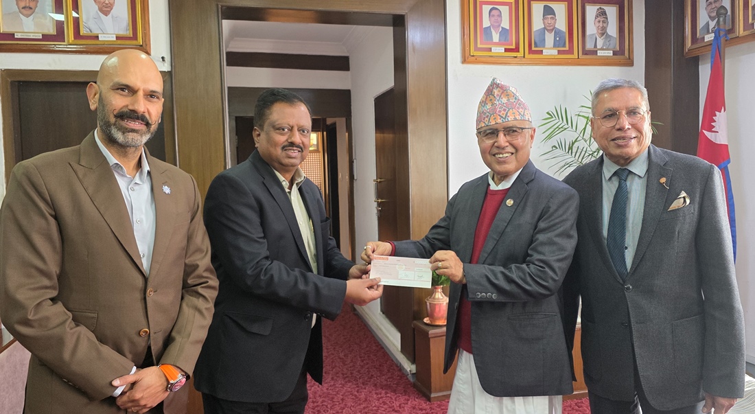 नेपाल लाइफले गर्यो भौतिक पूर्वाधार पुनर्निर्माण कोषमा डेढ करोड सहयोग